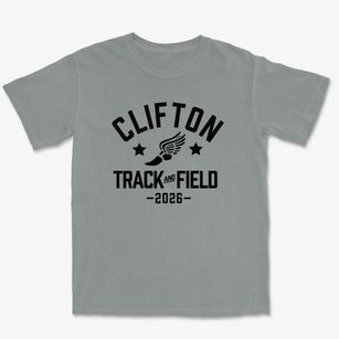 Clifton School 17 Track and Field Premium Heavyweight T-shirt