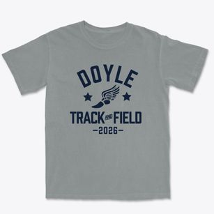 Doyle Elementary School Track and Field Premium Heavyweight T-shirt