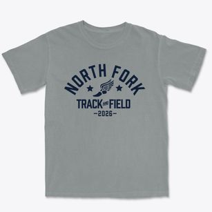 North Fork Elementary School Track and Field Premium Heavyweight T-shirt
