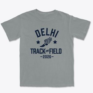 Delhi Junior High School Track and Field Premium Heavyweight T-shirt