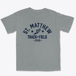 Saint Matthew Catholic School Track and Field Premium Heavyweight T-shirt