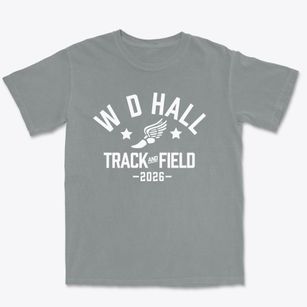 W D Hall Elementary School Track and Field Premium Heavyweight T-shirt