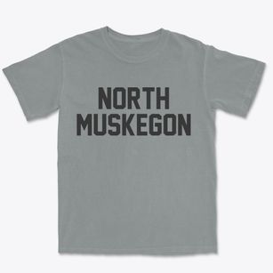 North Muskegon Michigan Classic Block Premium Heavyweight T-shirt
