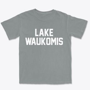 Lake Waukomis Missouri Classic Block Premium Heavyweight T-shirt