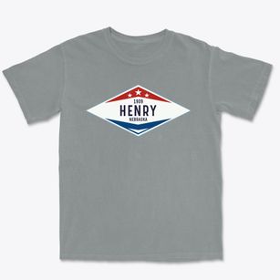 Henry Nebraska Diamond Star Premium Heavyweight T-shirt