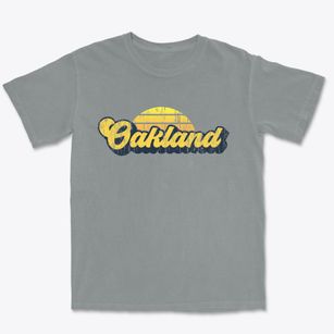 Oakland California Sublime Sunset Premium Heavyweight T-shirt