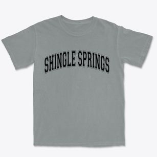 Shingle Springs California Varsity Premium Heavyweight T-shirt