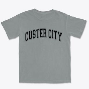 Custer City Oklahoma Varsity Premium Heavyweight T-shirt