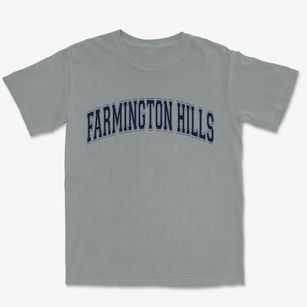 Farmington Hills Michigan Varsity Premium Heavyweight T-shirt