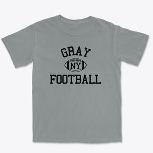 Gray New York Football Premium Heavyweight T-shirt