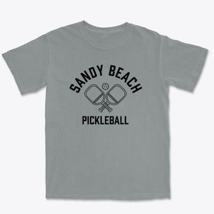 Sandy Beach Connecticut Pickleball Premium Heavyweight T-shirt