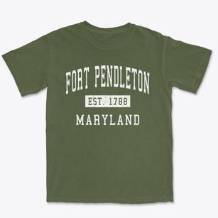 Fort Pendleton Maryland Classic Established Premium Heavyweight T-shirt