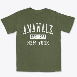 Amawalk New York Classic Established Premium Heavyweight T-shirt