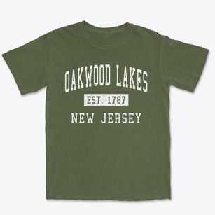 Oakwood Lakes New Jersey Classic Established Premium Heavyweight T-shirt