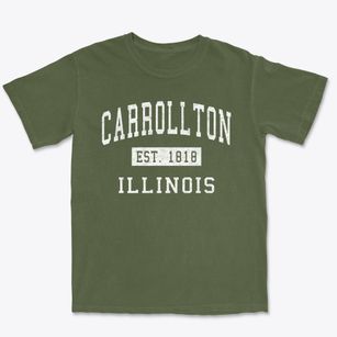 Carrollton Illinois Classic Established Premium Heavyweight T-shirt