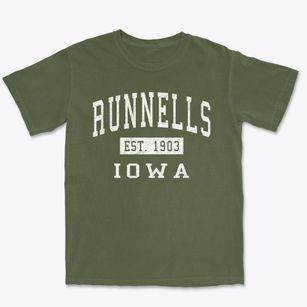 Runnells Iowa Classic Established Premium Heavyweight T-shirt