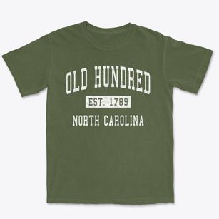 Old Hundred North Carolina Classic Established Premium Heavyweight T-shirt