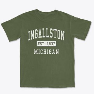 Ingallston Michigan Classic Established Premium Heavyweight T-shirt
