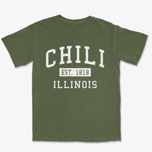 Chili Illinois Classic Established Premium Heavyweight T-shirt