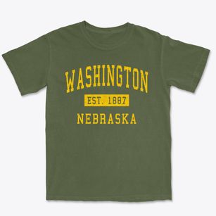 Washington Nebraska Classic Established Premium Heavyweight T-shirt