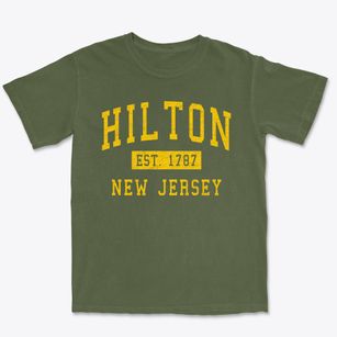 Hilton New Jersey Classic Established Premium Heavyweight T-shirt
