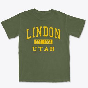Lindon Utah Classic Established Premium Heavyweight T-shirt