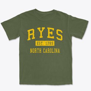 Ryes North Carolina Classic Established Premium Heavyweight T-shirt