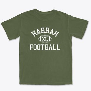 Harrah High School Classic Football Premium Heavyweight T-shirt