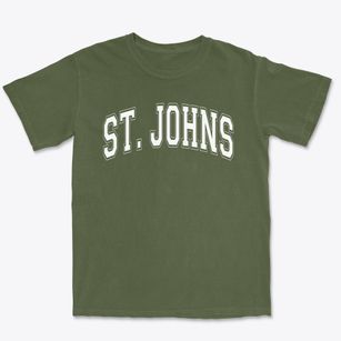 Saint Johns Lutheran School Varsity Arch Premium Heavyweight T-shirt