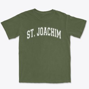 St Joachim Parish Varsity Arch Premium Heavyweight T-shirt