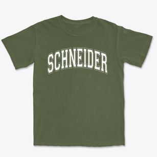 Schneider Elementary School Varsity Arch Premium Heavyweight T-shirt