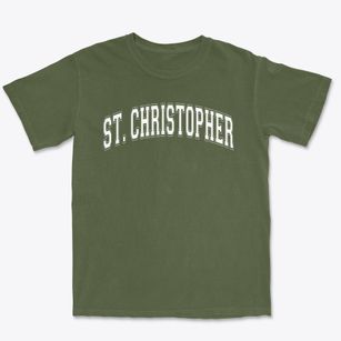 Saint Christopher School Varsity Arch Premium Heavyweight T-shirt