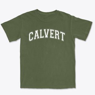 Calvert Elementary School Varsity Arch Premium Heavyweight T-shirt