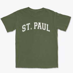 Saint Paul Parochial School Varsity Arch Premium Heavyweight T-shirt