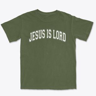 Jesus Is Lord Christian School Varsity Arch Premium Heavyweight T-shirt