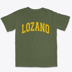 Lozano Bilingual & International Magnet School Varsity Arch Premium Heavyweight T-shirt