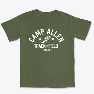 Camp Allen Elementary School Track and Field Premium Heavyweight T-shirt