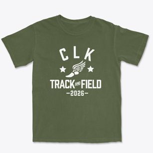C L K Elementary School Track and Field Premium Heavyweight T-shirt