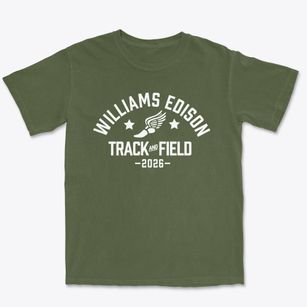 Williams Edison Elementary School Track and Field Premium Heavyweight T-shirt