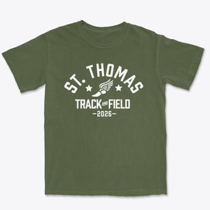 Saint Thomas The Apostle School Track and Field Premium Heavyweight T-shirt