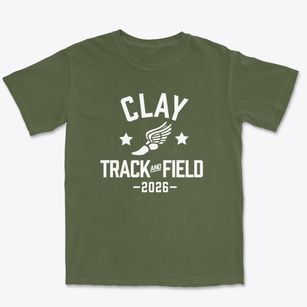 Clay Community Education Center Track and Field Premium Heavyweight T-shirt