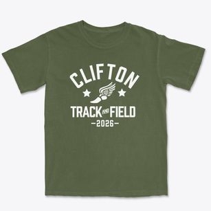 Clifton Elementary School #8 Track and Field Premium Heavyweight T-shirt