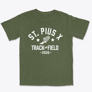 Saint Pius X School Track and Field Premium Heavyweight T-shirt