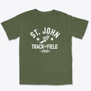 Saint John The Evangelist School Track and Field Premium Heavyweight T-shirt
