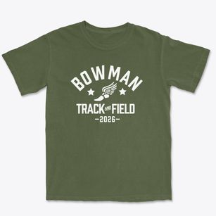 Bowman High School Track and Field Premium Heavyweight T-shirt