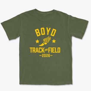 Boyd Montessori School Track and Field Premium Heavyweight T-shirt