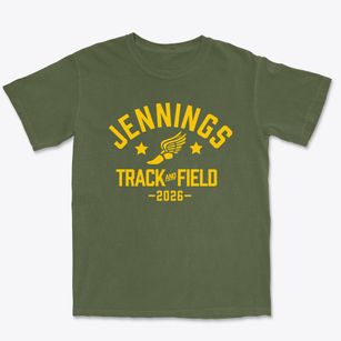 Jennings Elementary School Track and Field Premium Heavyweight T-shirt