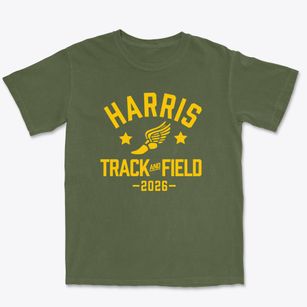 Harris Middle School Track and Field Premium Heavyweight T-shirt