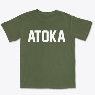Atoka Oklahoma Classic Block Premium Heavyweight T-shirt