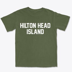Hilton Head Island South Carolina Classic Block Premium Heavyweight T-shirt